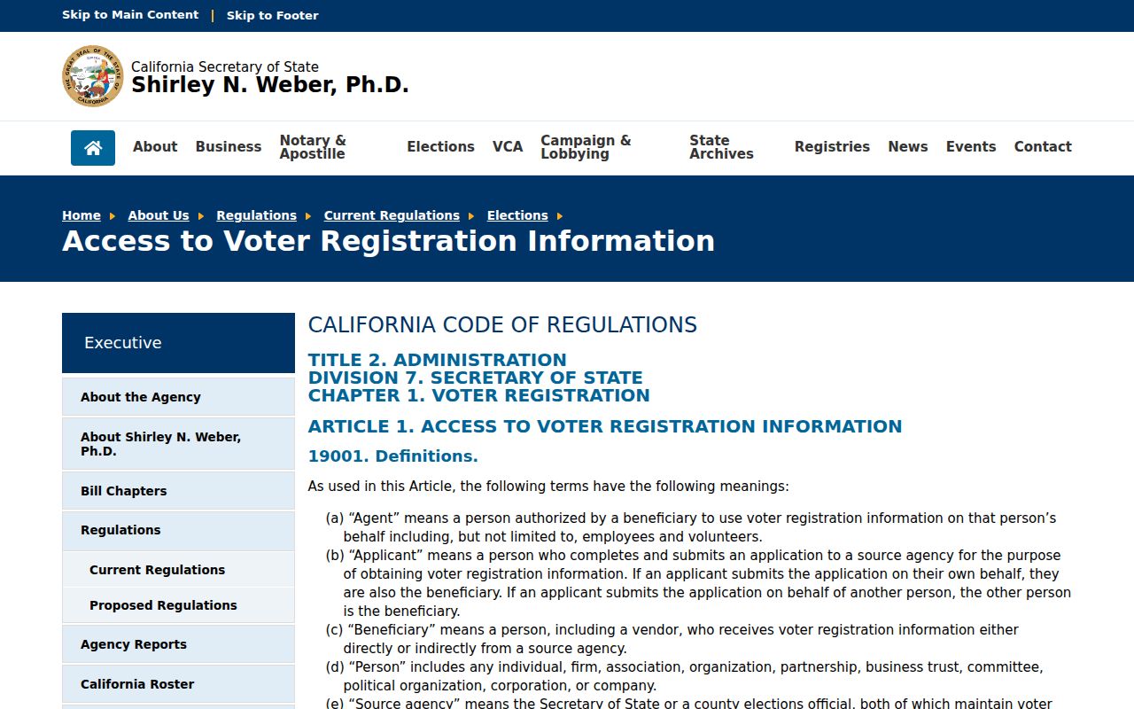 San Gabriel voter records access regulations and voter file safeguards